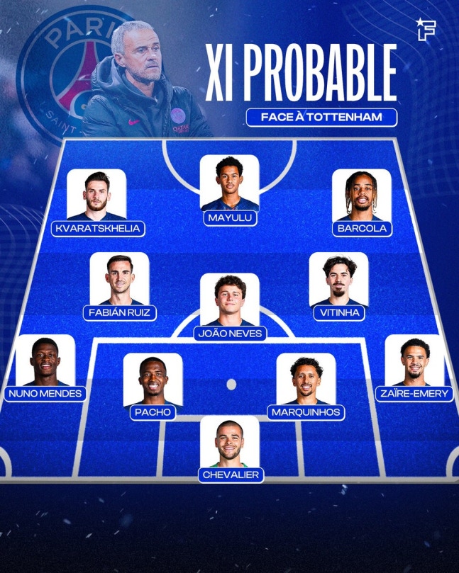 '3경기 연속 맹활약' 이강인 이름 없다! 토트넘전 예상 선발 라인업서 제외